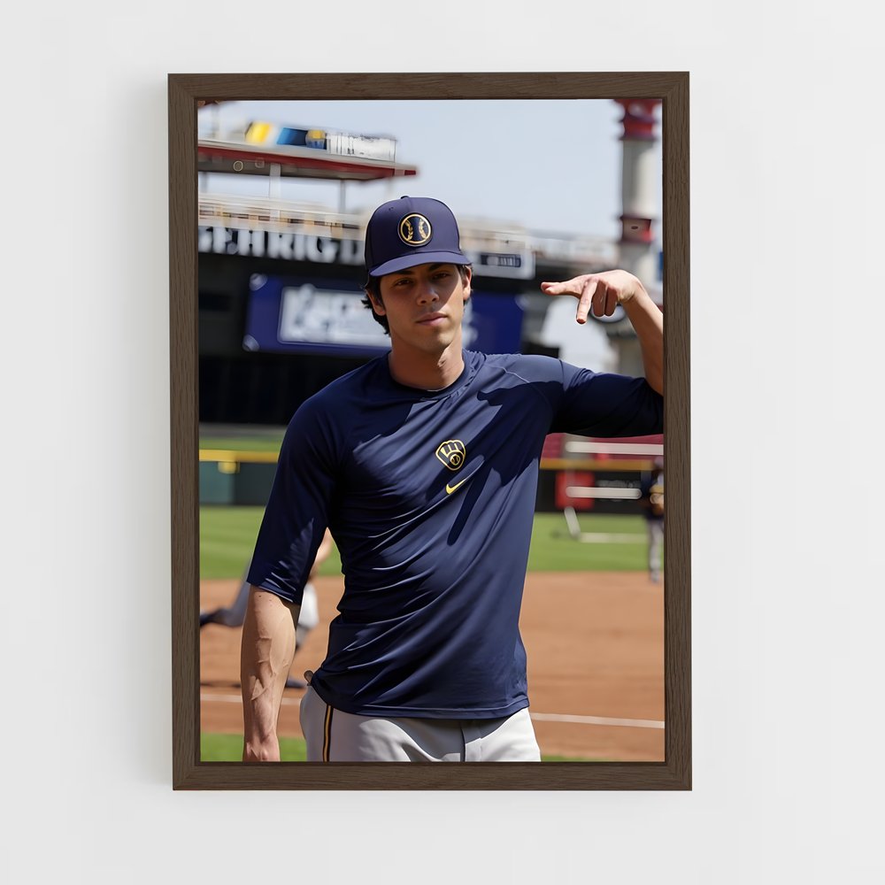 Poster Christian de yelich – affiche Baseball (vue 5)